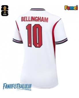 Anglia Jude Bellingham #10 Echipament de Fotbal Replică Mondial 2026 Femei Acasa Anglia Jude Bellingham #10 Echipament de Fotbal Replică Mondial 2026 Femei Acasa